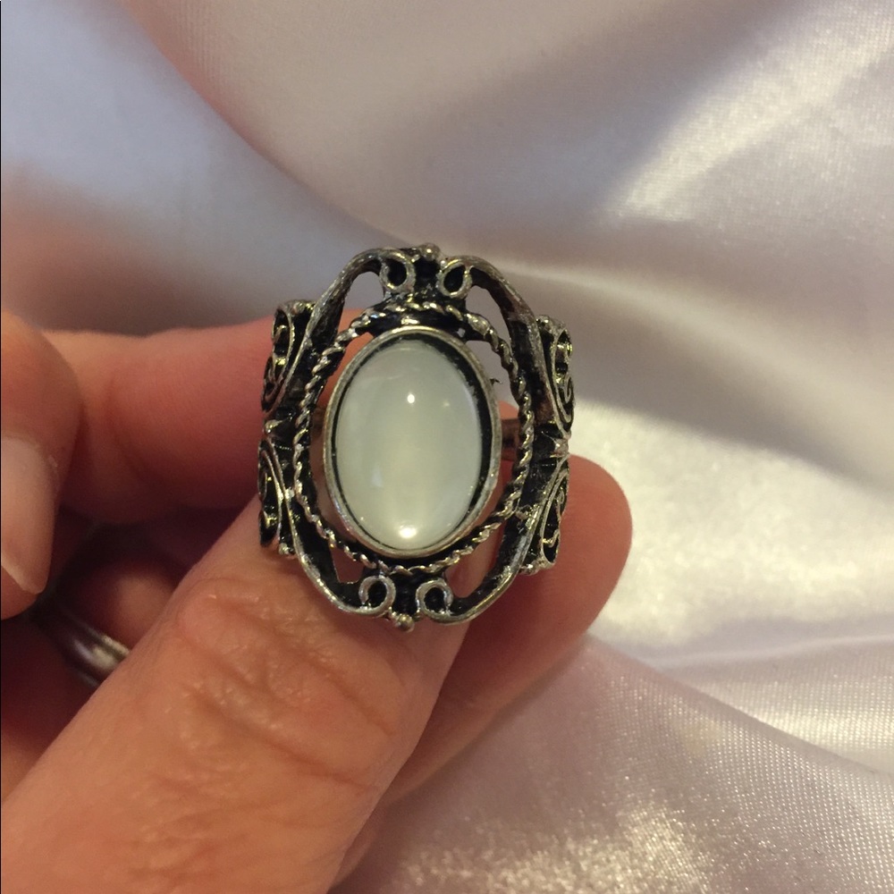 .925 Antiqued Silver and Moonstone “Seconds” Ring